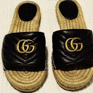 Gucci Marmont quilted leather slides